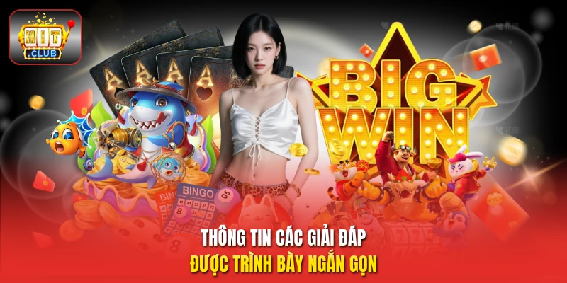 Thông tin các giải đáp được trình bày ngắn gọn